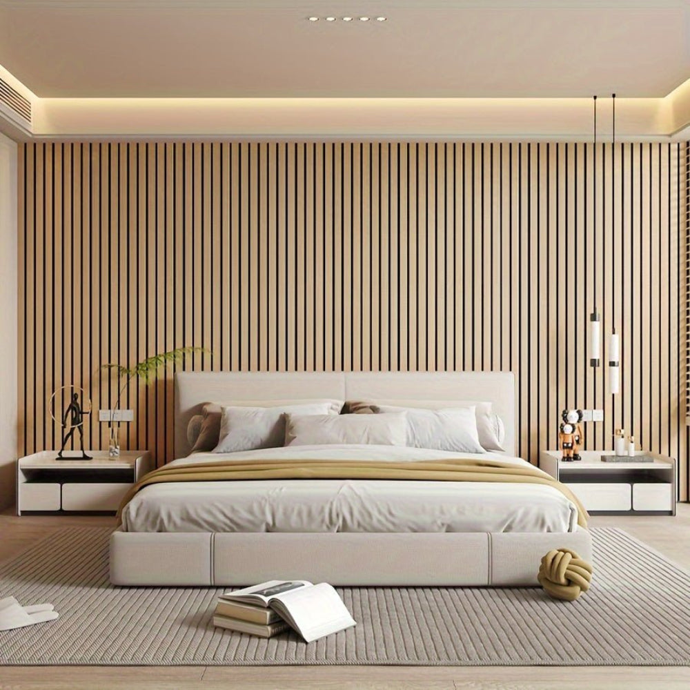 Self-Adhesive 3D Wood Effect PVC Wall Panel Roll