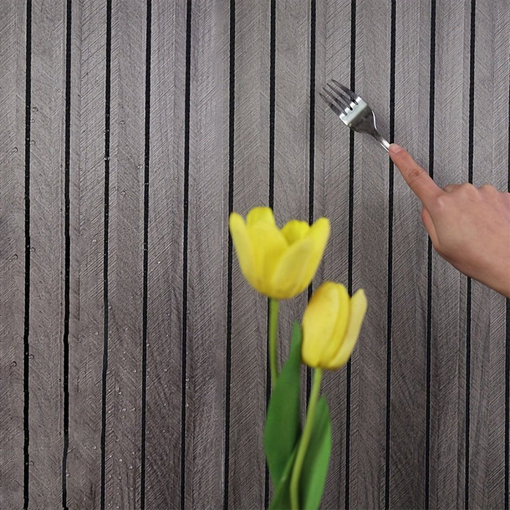 Self-Adhesive 3D Wood Effect PVC Wall Panel Roll