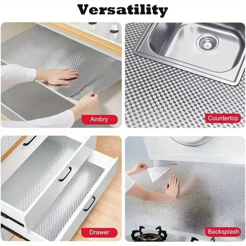 Self-Adhesive Aluminum Waterproof & Oil-Proof Kitchen Wallpaper Sticker