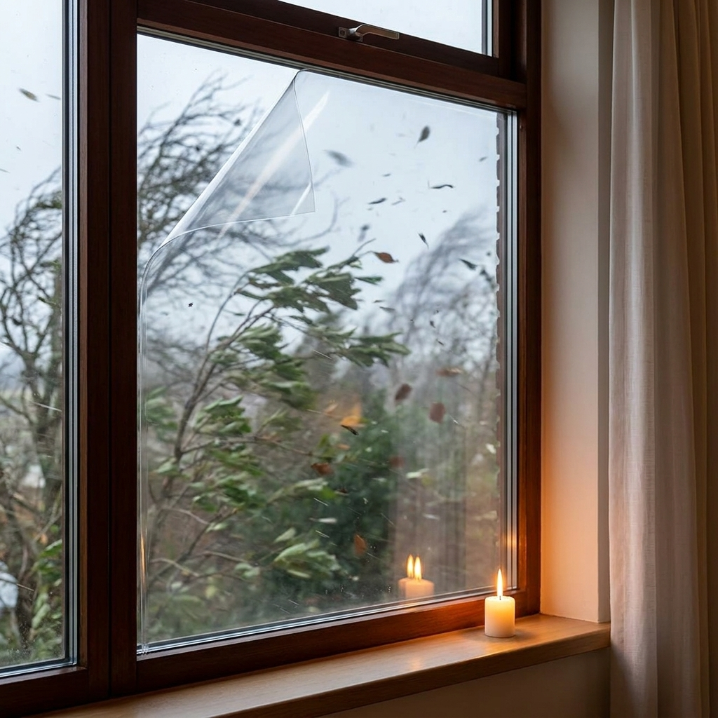 Self-Adhesive Window Insulation Film – Transparent & Windproof
