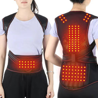 Self-Heating Back Support Brace - Adjustable Heated Posture Corrector for Back Pain Relief & Posture Improvement