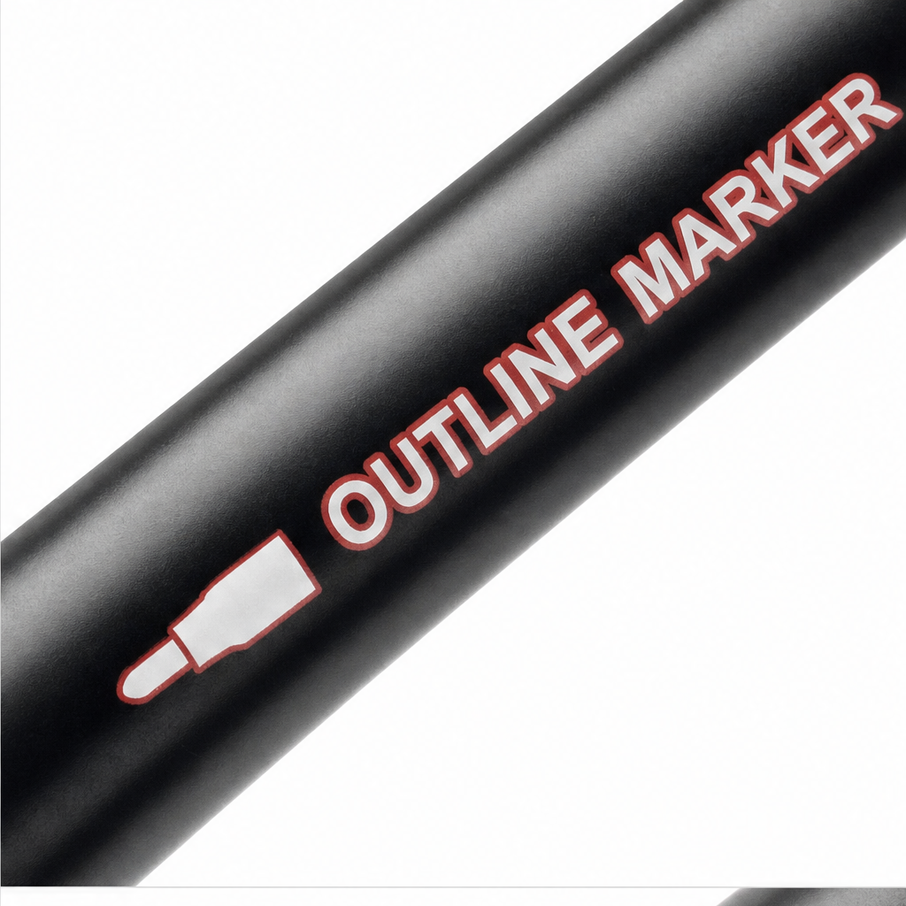 Self-Outline Dual-Tip Glitter Markers