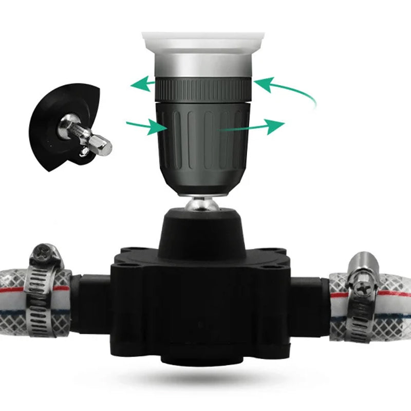 Self-Priming Transfer Pump – Fast Liquid Transfer with Electric Drill, Compact & Battery-Free