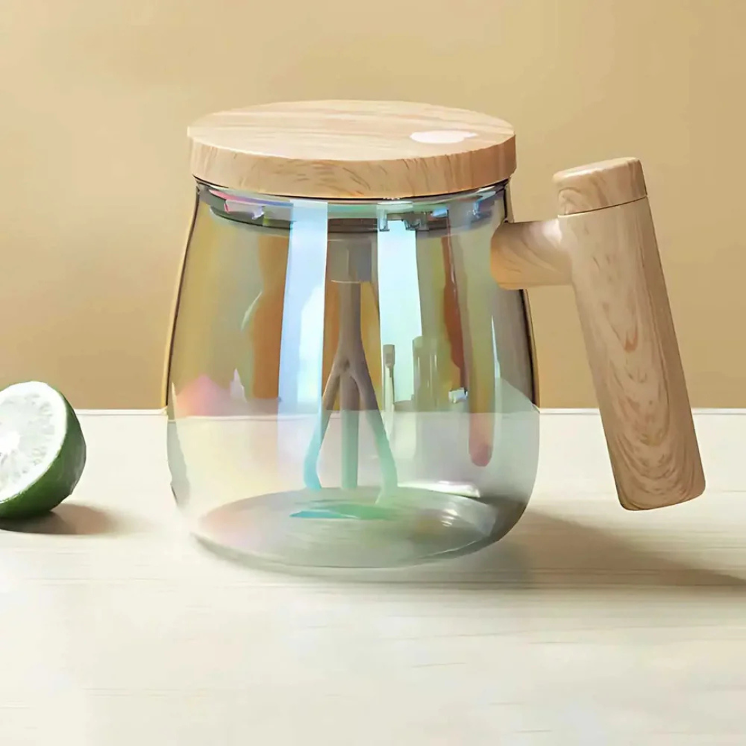 Self-Stirring Coffee Mug with Automatic Mixer