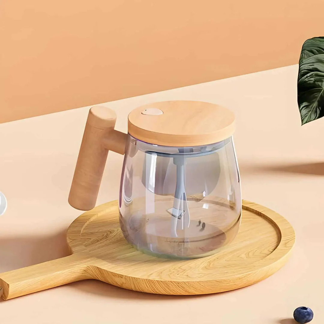 Self-Stirring Coffee Mug with Automatic Mixer