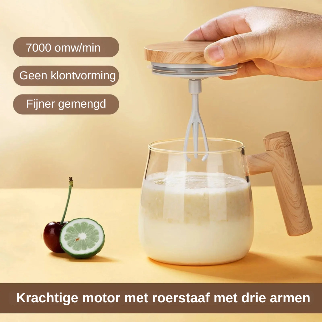 Self-Stirring Coffee Mug with Automatic Mixer