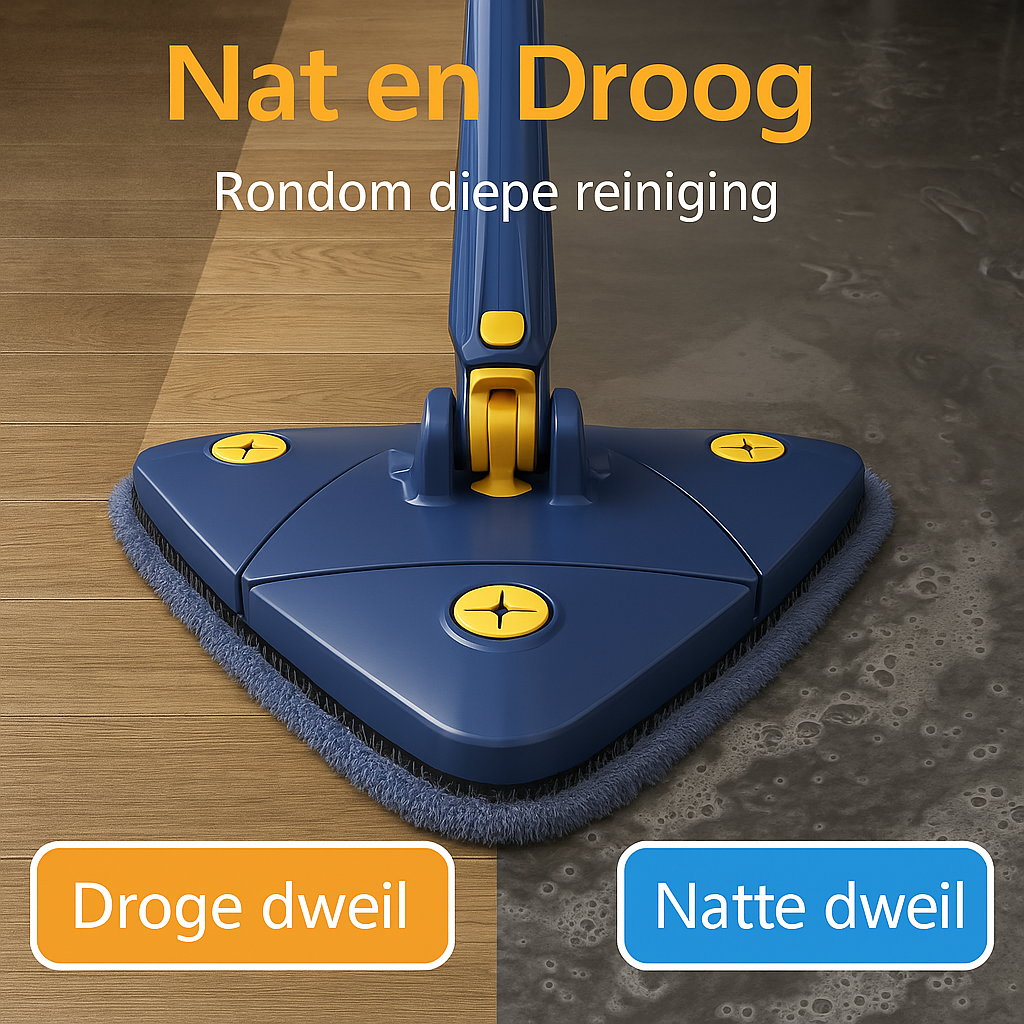 Self-Wringing 360 Mop for Walls and Floors