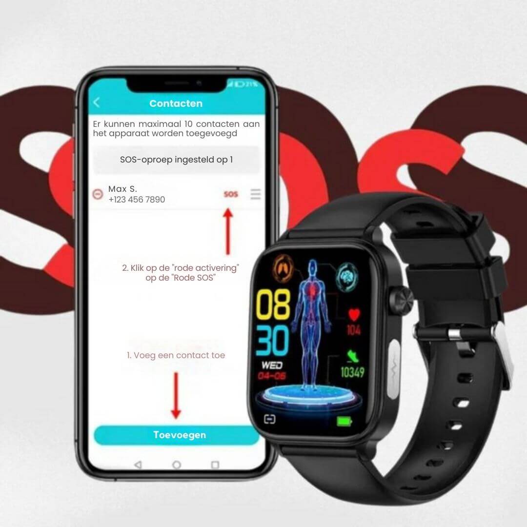 Senior Smartwatch with GPS and Health Monitoring