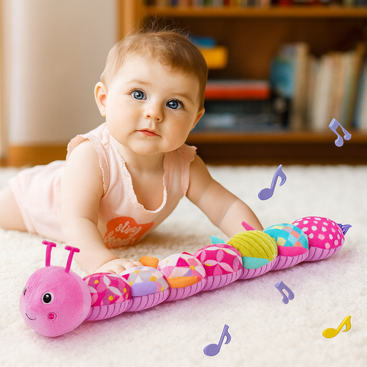 Sensory Musical Plush Toy – Rattle & Soft Caterpillar Toy for Babies