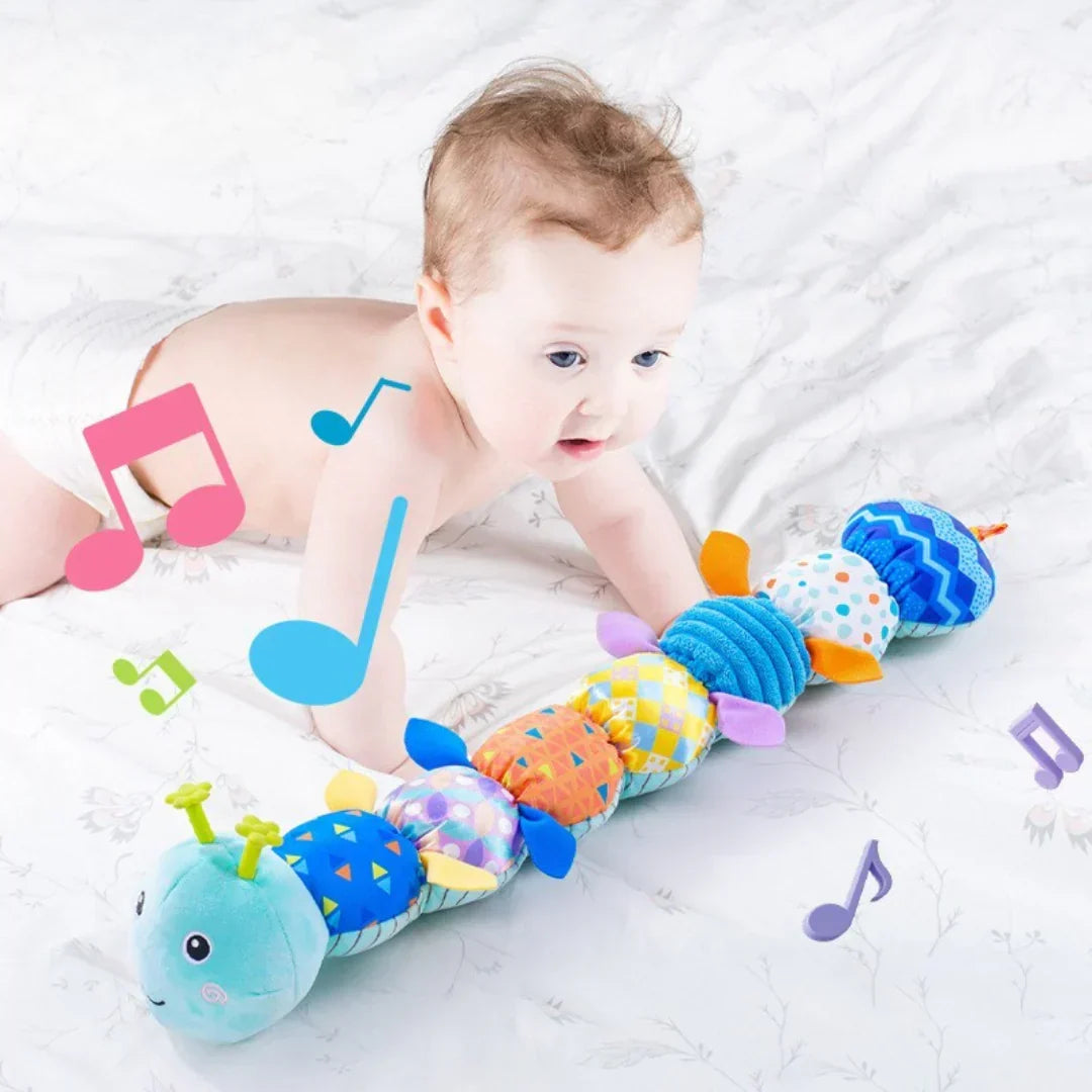 Sensory Musical Plush Toy – Rattle & Soft Caterpillar Toy for Babies