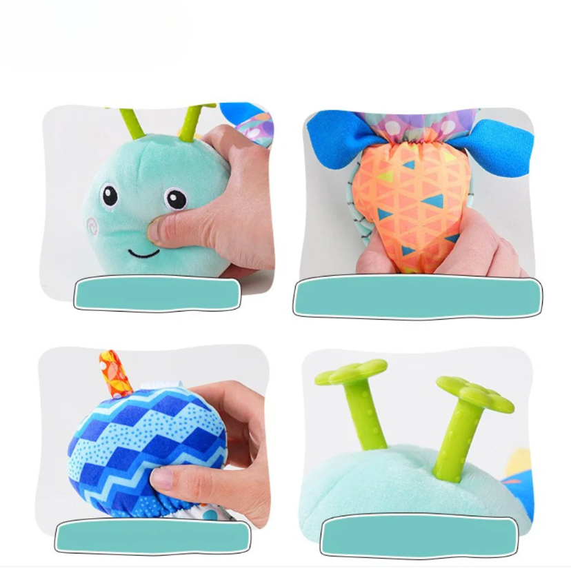 Sensory Musical Plush Toy – Rattle & Soft Caterpillar Toy for Babies