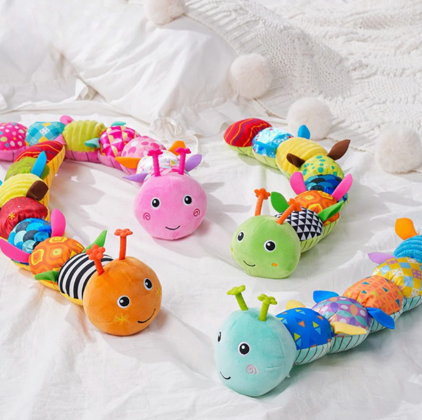 Sensory Musical Plush Toy – Rattle & Soft Caterpillar Toy for Babies