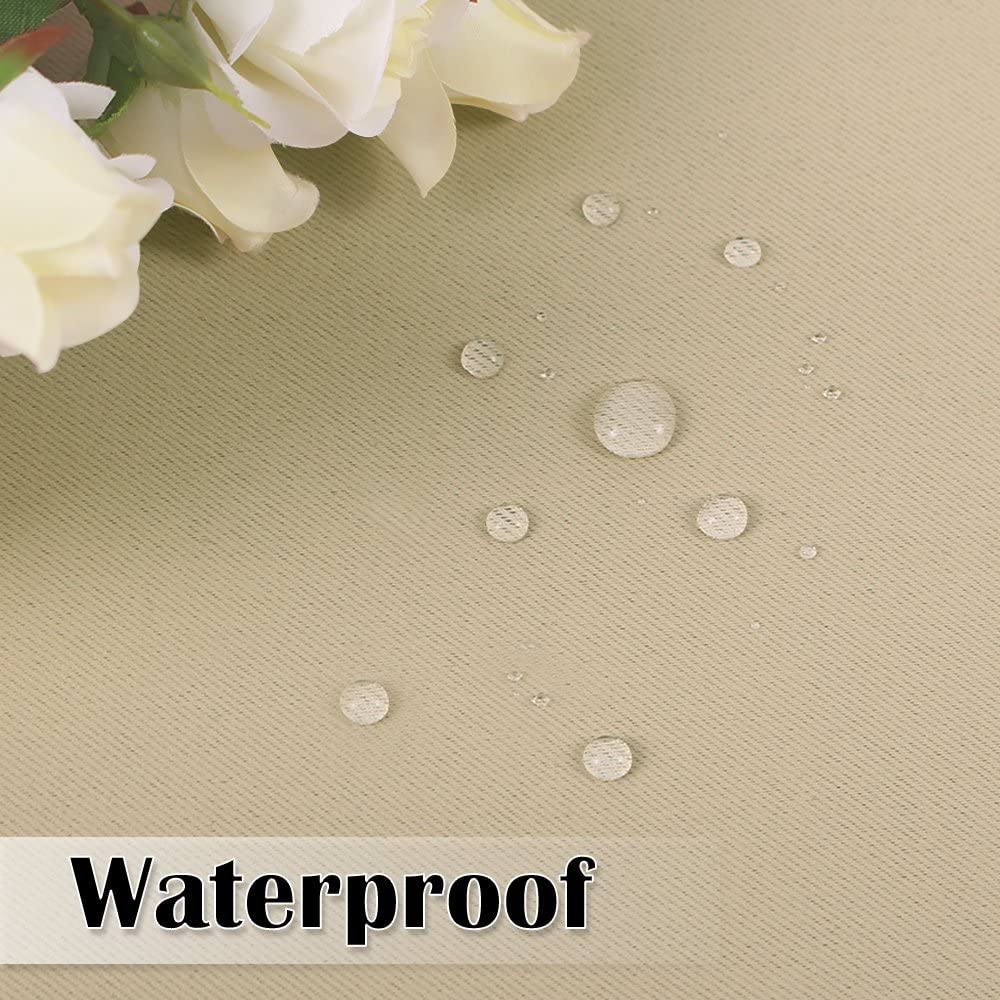 Set of 2 Waterproof Outdoor Patio Curtains with Grommets, Windproof & Privacy