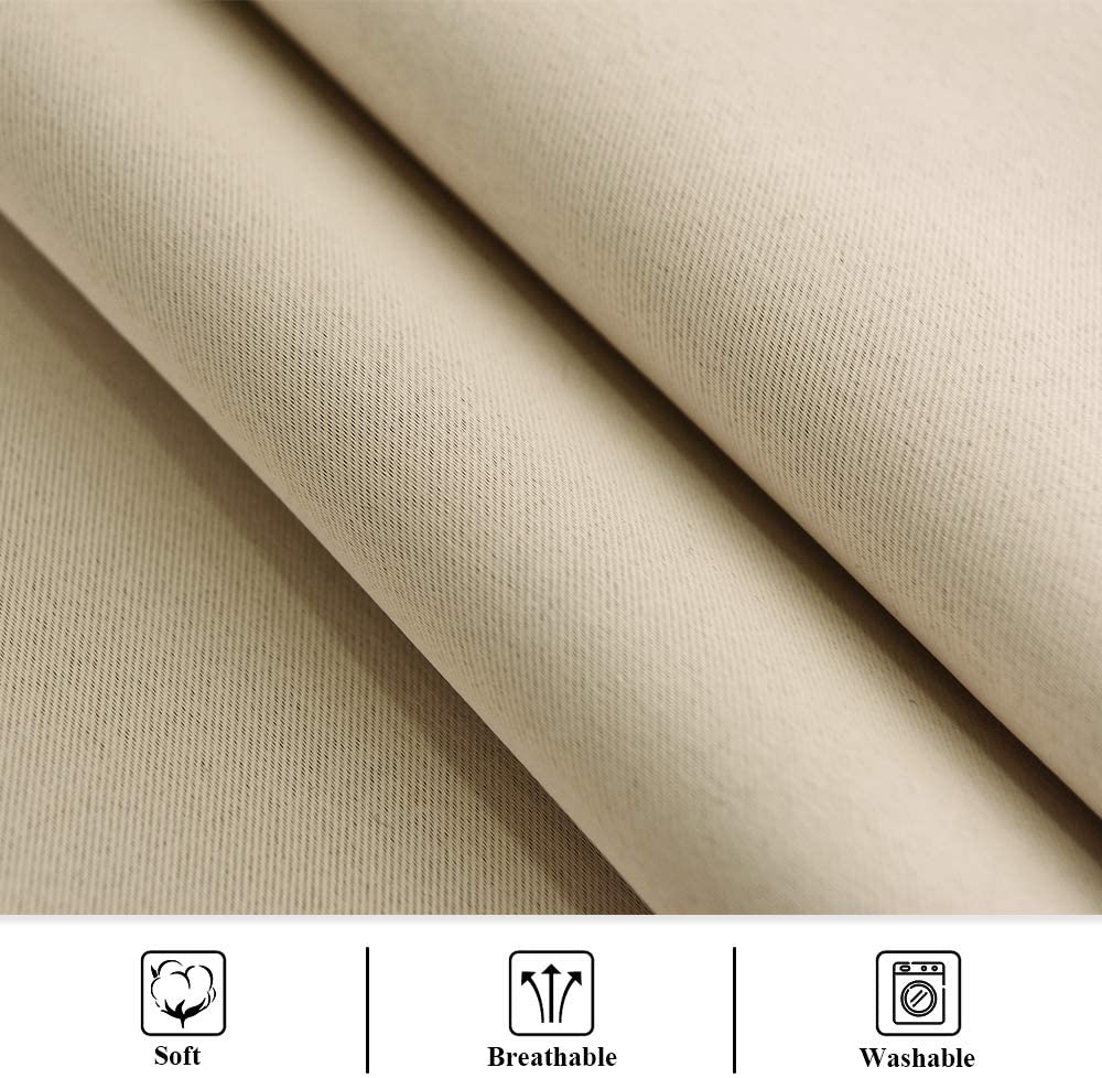 Set of 2 Waterproof Outdoor Patio Curtains with Grommets, Windproof & Privacy