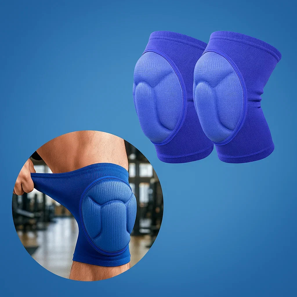 Shock-Absorbing Knee Pads - Breathable Compression Support - Anti-Slip Cushioned Design for Sports & Injury Prevention