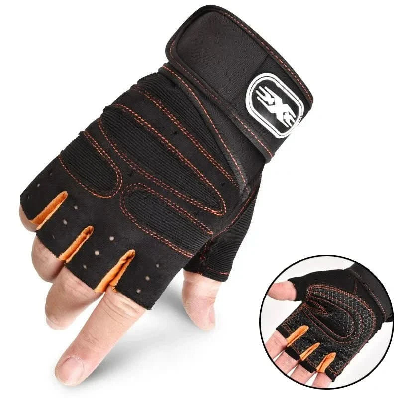 Shockproof Workout Gloves with Wrist Support | For Weight Training, Fitness & Cycling