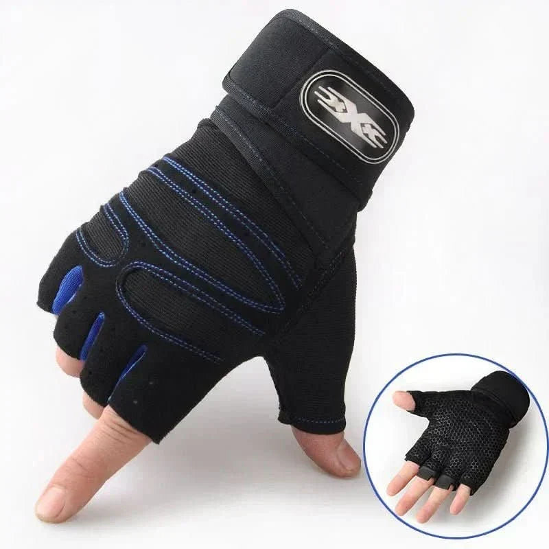 Shockproof Workout Gloves with Wrist Support | For Weight Training, Fitness and Cycling