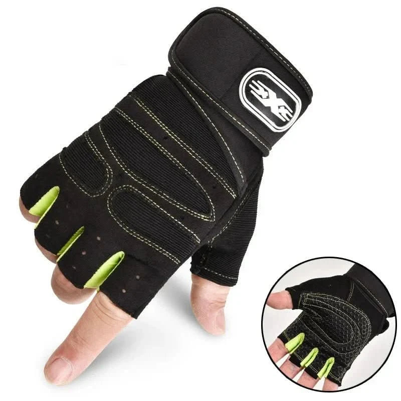 Shockproof Workout Gloves with Wrist Support | For Weight Training, Fitness & Cycling