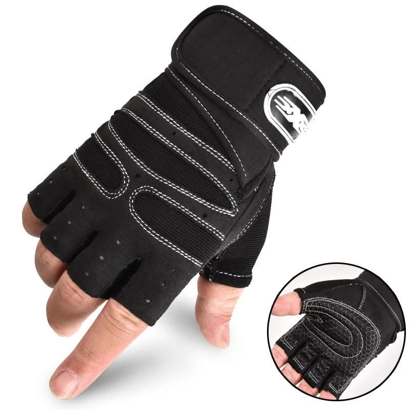 Shockproof Workout Gloves with Wrist Support | For Weight Training, Fitness and Cycling