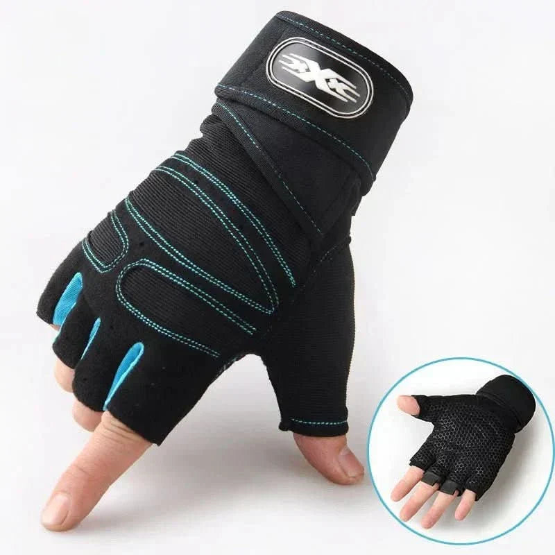 Shockproof Workout Gloves with Wrist Support | For Weight Training, Fitness & Cycling