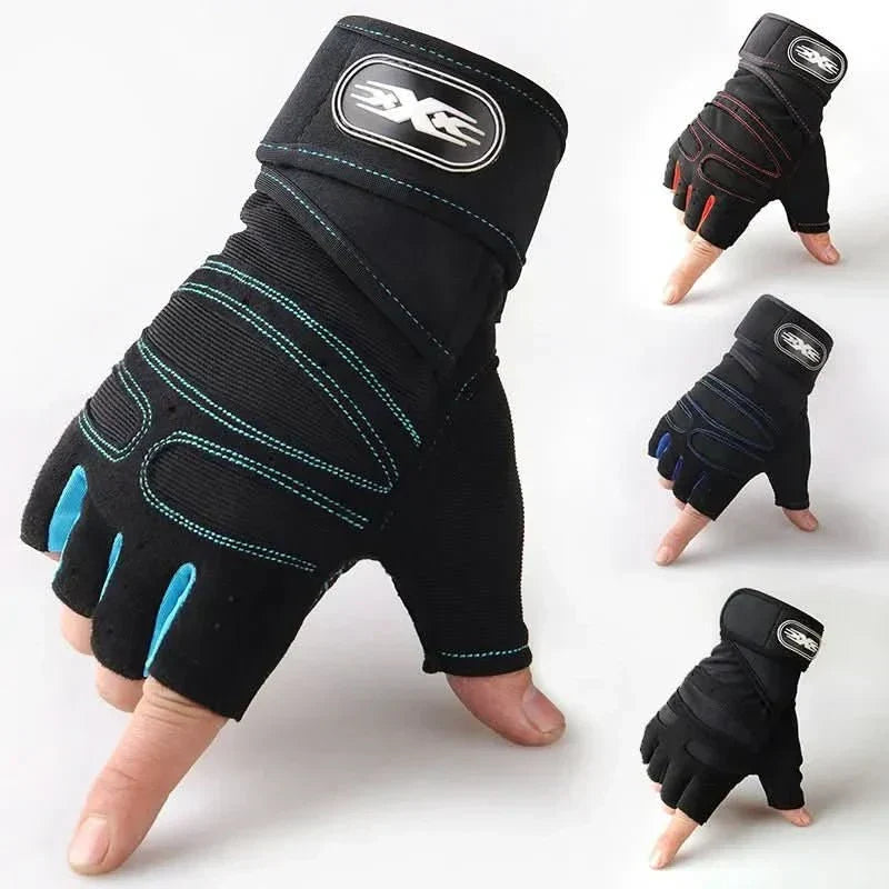 Shockproof Workout Gloves with Wrist Support | For Weight Training, Fitness & Cycling
