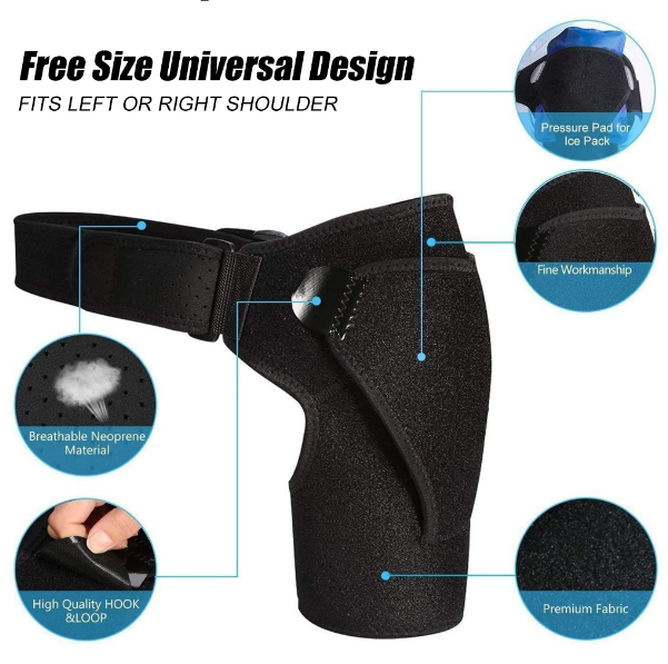 Shoulder Support Compression Sleeve for Pain Relief, Dislocations, and Injuries