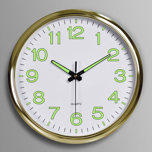 Silent Classroom Wall Clock with LED Light