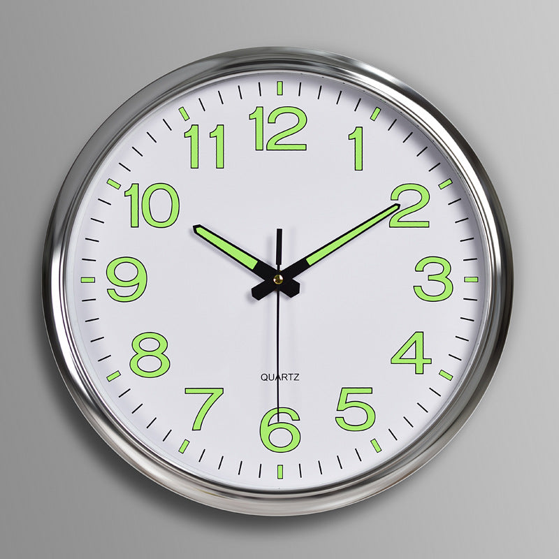 Silent Classroom Wall Clock with LED Light