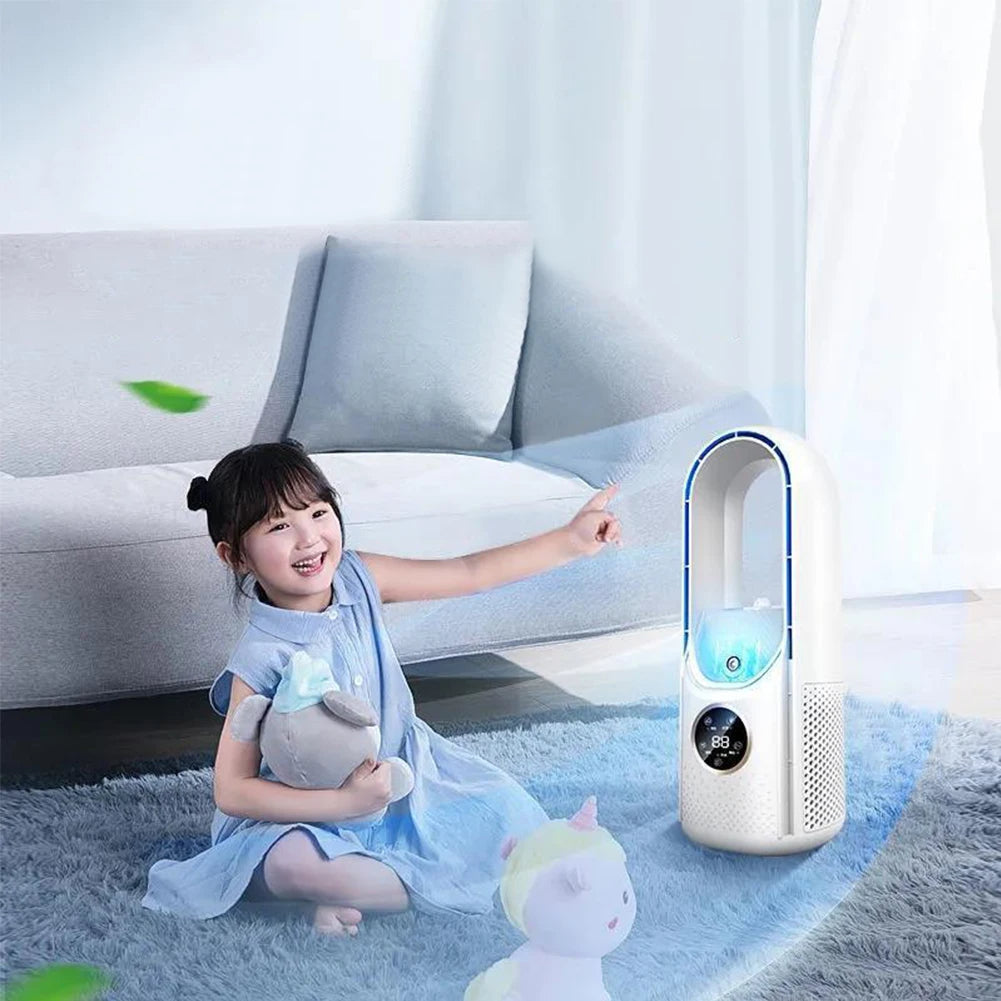 Silent, Compact & Eco-Friendly USB Bladeless Portable Air Conditioner for Home & Office