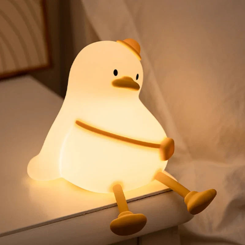 Silicone Animal Night Light – Touch-Controlled LED Bedside Lamp for Children and Teens