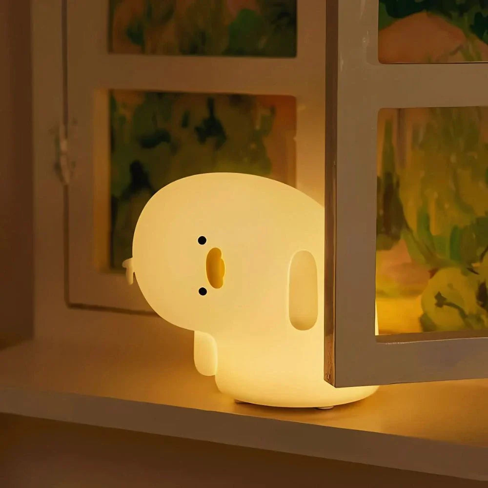 Silicone Animal Night Light – Touch-Controlled LED Bedside Lamp for Children and Teens