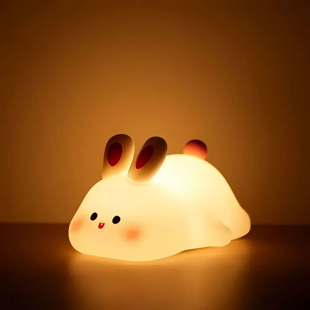 Silicone Animal Night Light – Touch-Controlled LED Bedside Lamp for Children and Teens