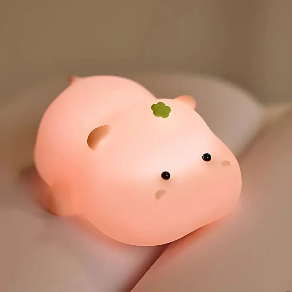 Silicone Animal Night Light – Touch-Controlled LED Bedside Lamp for Children and Teens