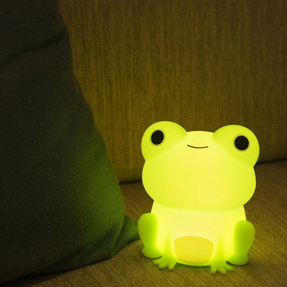 Silicone Animal Night Light – Touch-Controlled LED Bedside Lamp for Children and Teens
