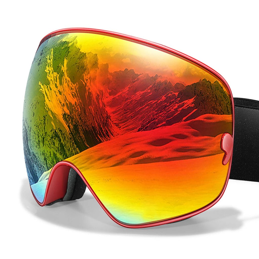 Ski Goggles with Anti-Fog Coating, UV400 Protection and Night Vision Lenses