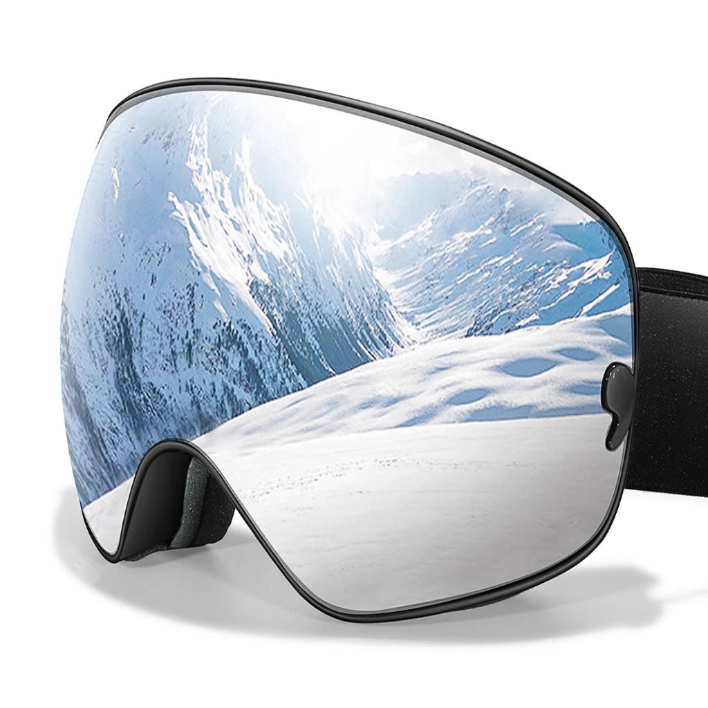 Ski Goggles with Anti-Fog Coating, UV400 Protection and Night Vision Lenses