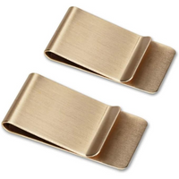 Slim Stainless Steel Card Holder and Money Clip - Pack of 2