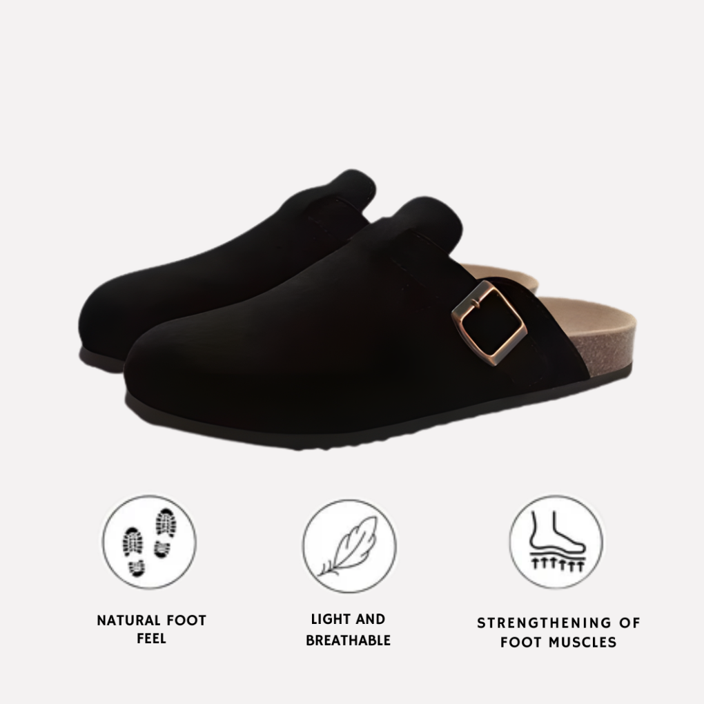 Slip-On Clogs with Buckle Detail