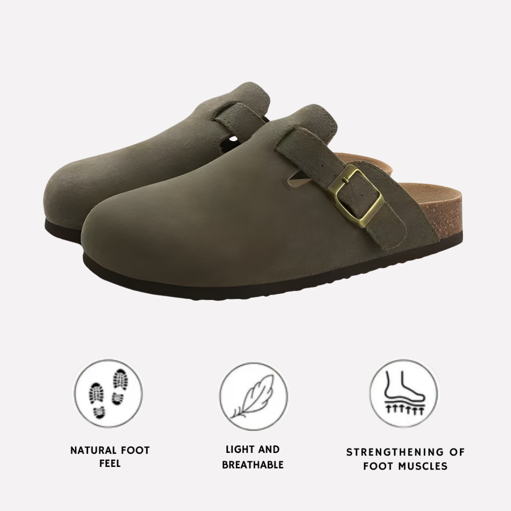 Slip-On Clogs with Buckle Detail
