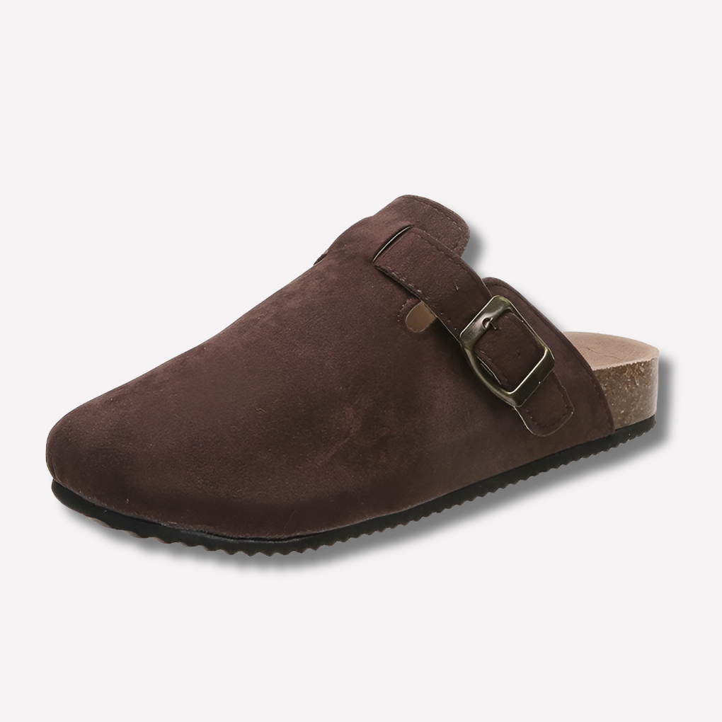 Slip-On Clogs with Buckle Detail