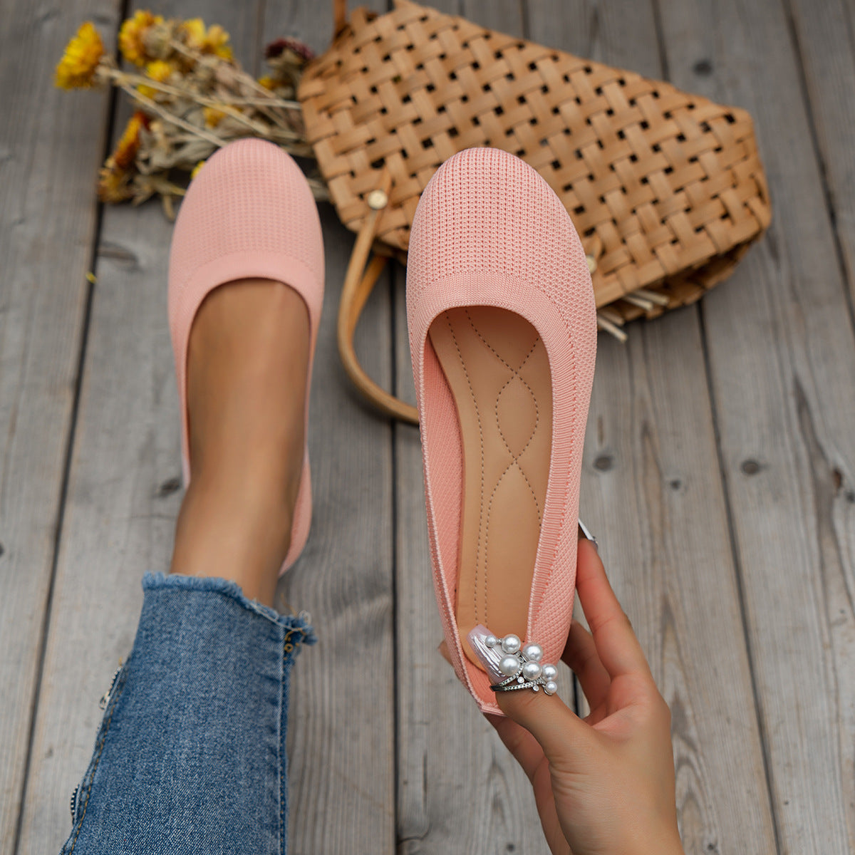 Slip-On Orthopedic Ballerina Shoes and Slippers