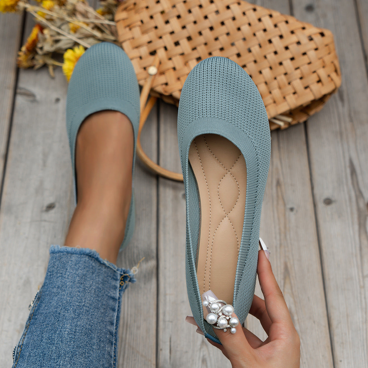 Slip-On Orthopedic Ballerina Shoes and Slippers