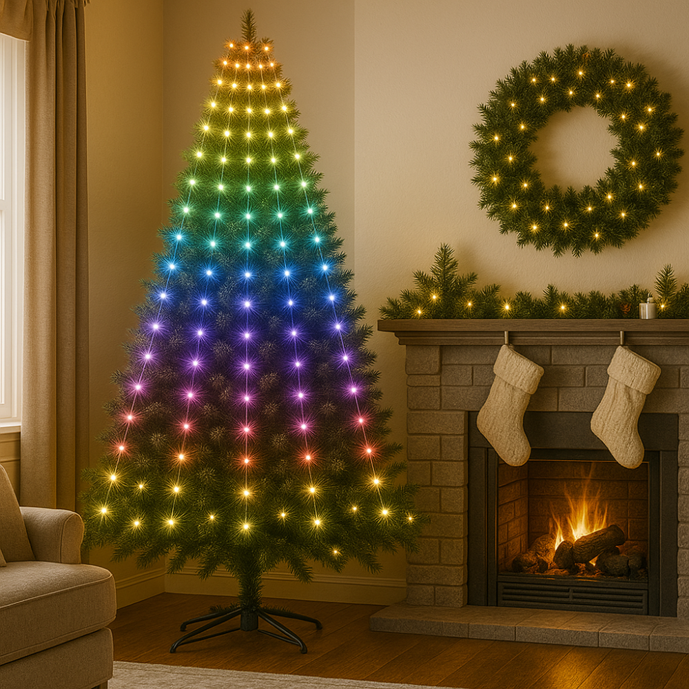 Smart Controlled Outdoor LED Christmas Tree Lights - Outdoor Christmas Decoration