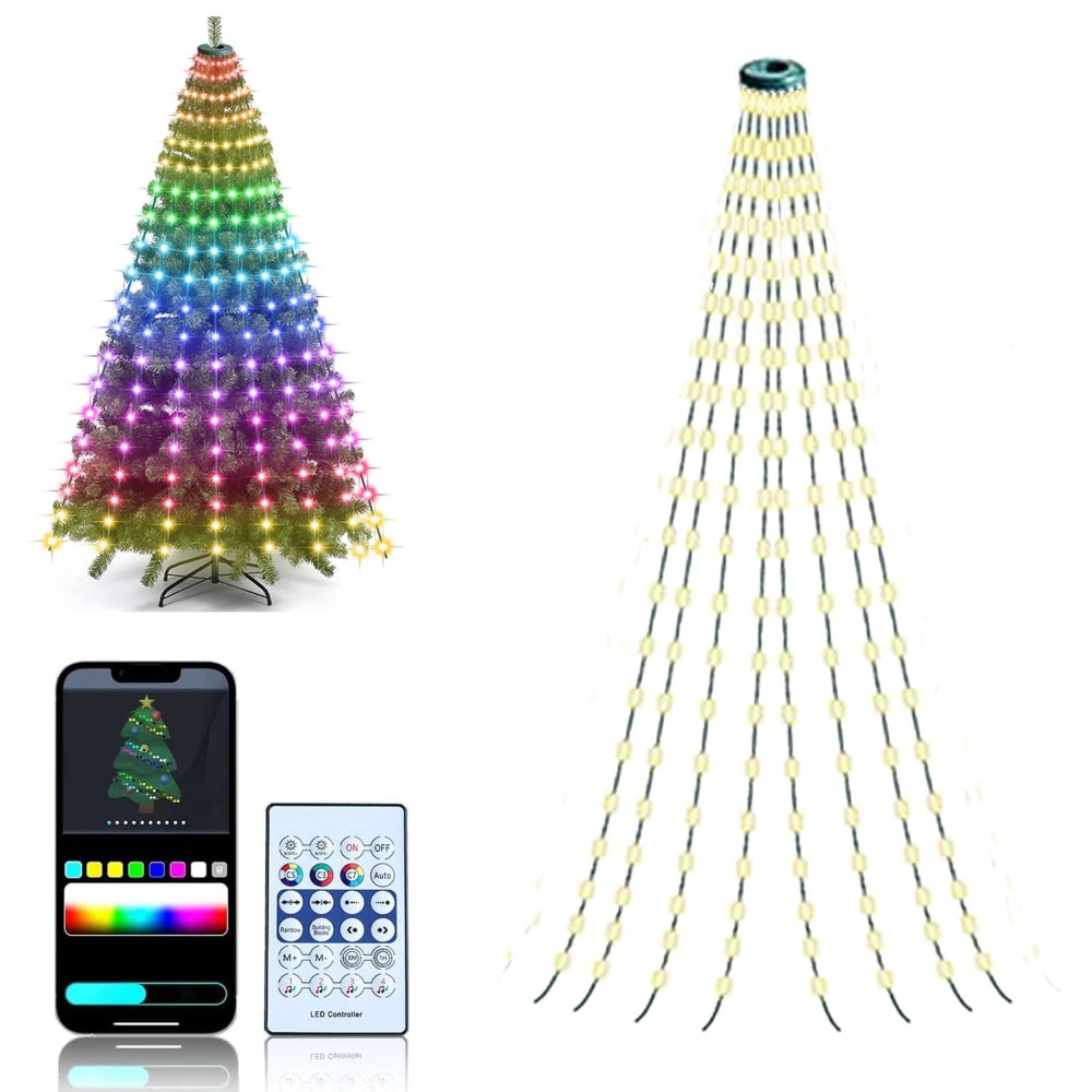 Smart Controlled Outdoor LED Christmas Tree Lights - Outdoor Christmas Decoration
