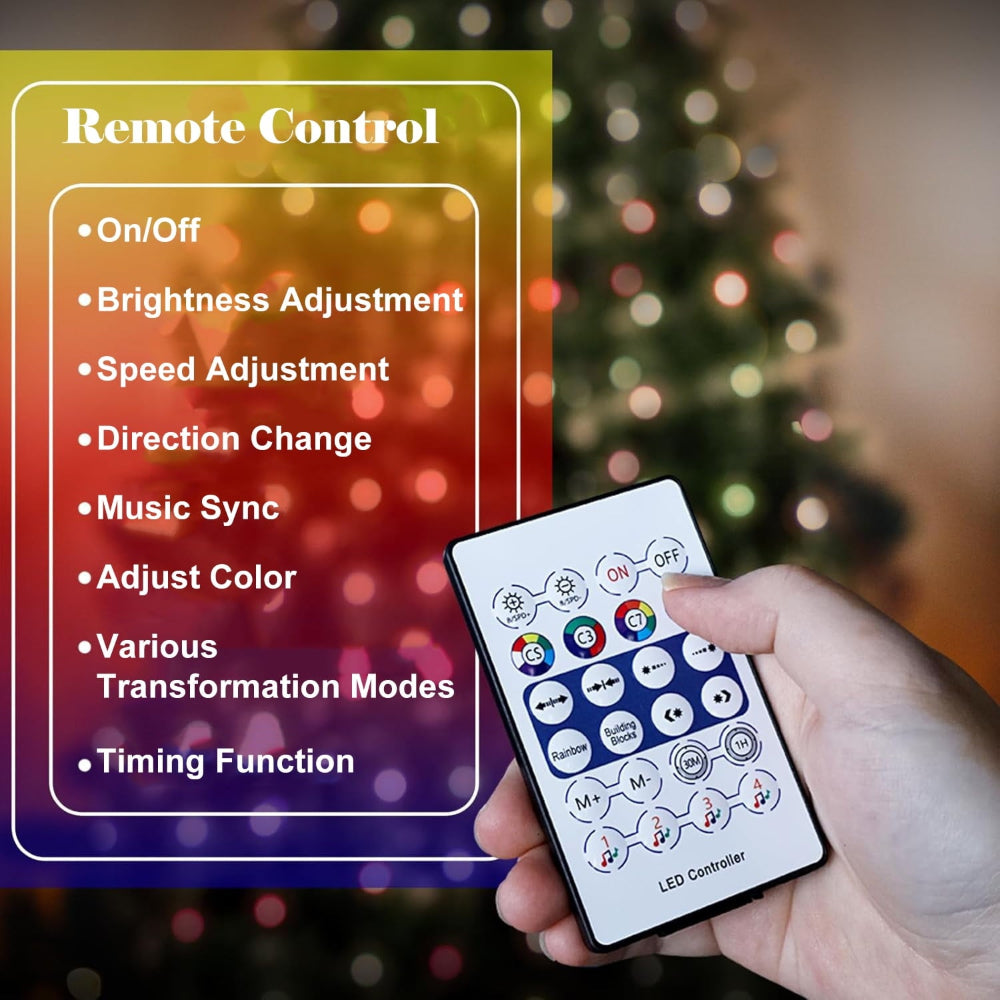 Smart Controlled Outdoor LED Christmas Tree Lights - Outdoor Christmas Decoration