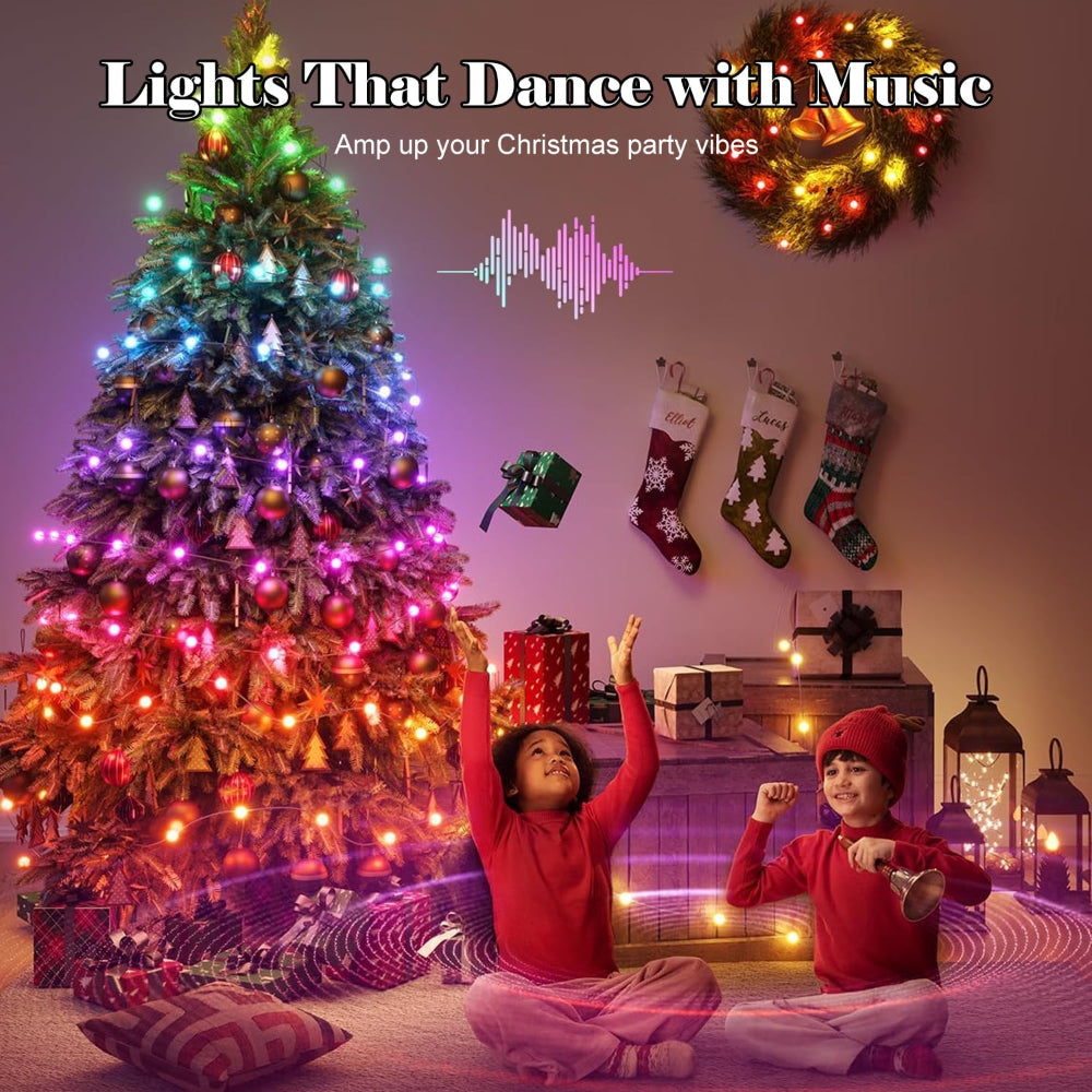 Smart Controlled Outdoor LED Christmas Tree Lights - Outdoor Christmas Decoration