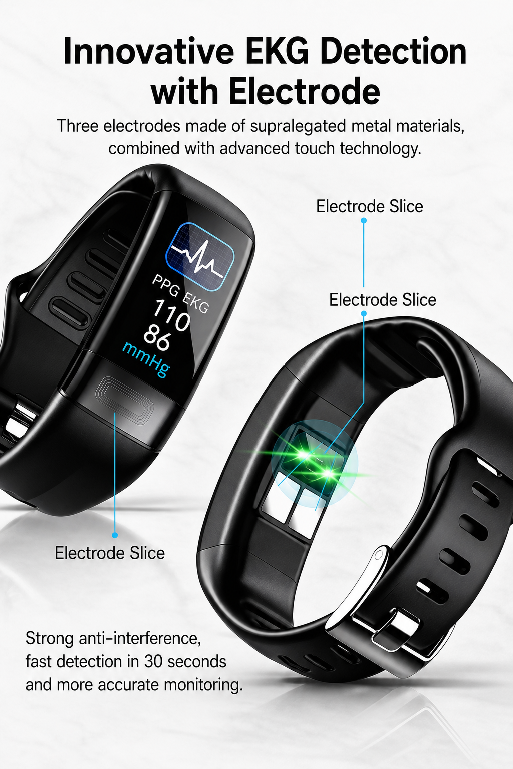 Smartwatch with Health Tracking, ECG, Blood Pressure and Sleep Tracking