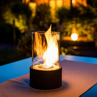 Smokeless Glass Bioethanol Fireplace – Portable Tabletop Fireplace for Indoor and Outdoor Use