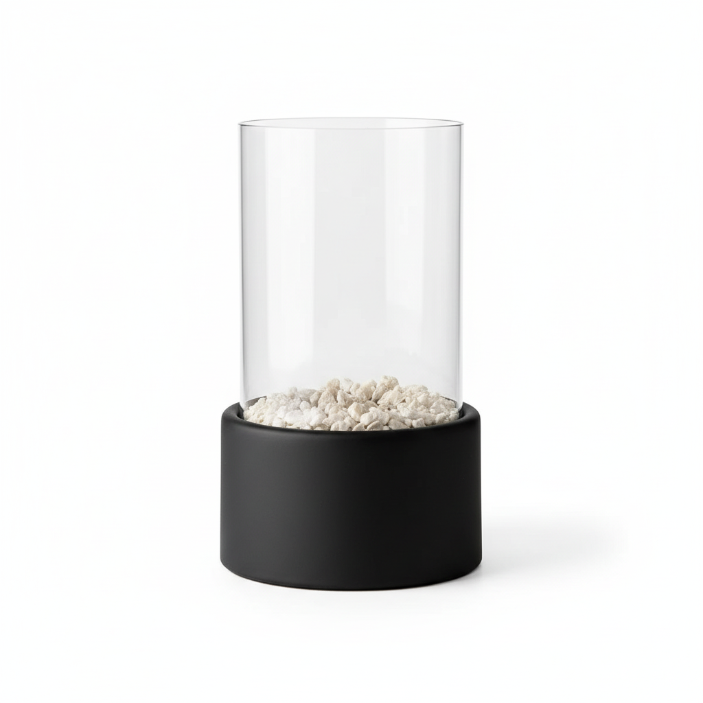 Smokeless Glass Bioethanol Fireplace – Portable Tabletop Fireplace for Indoor and Outdoor Use