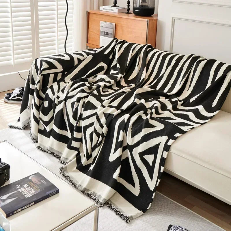 Sofa Blanket with Tassels